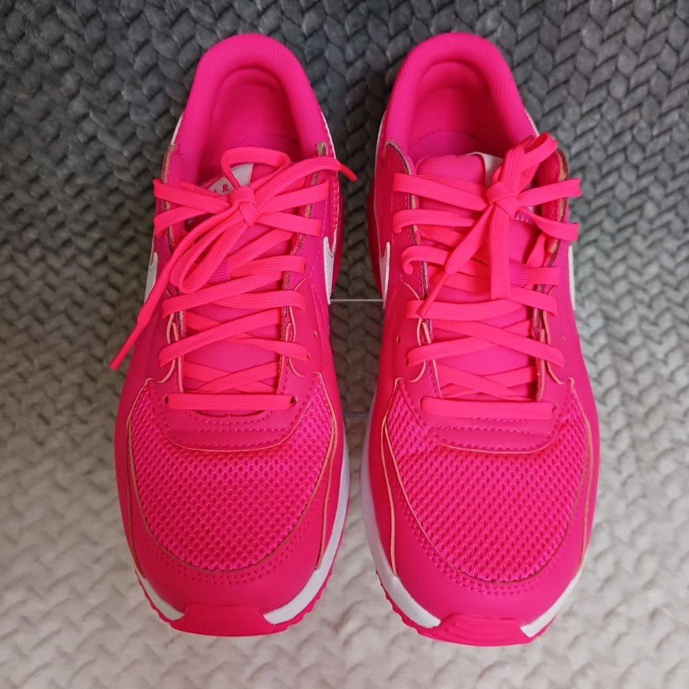 Nike Air Max Women’s Athletic Sneakers in Bright Pink with White Swoosh - Picture 5 of 15